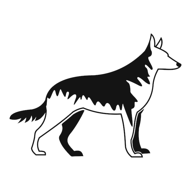 Vector shepherd dog icon simple illustration of shepherd dog vector icon for web