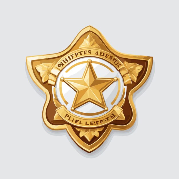 Sheriff badge vector