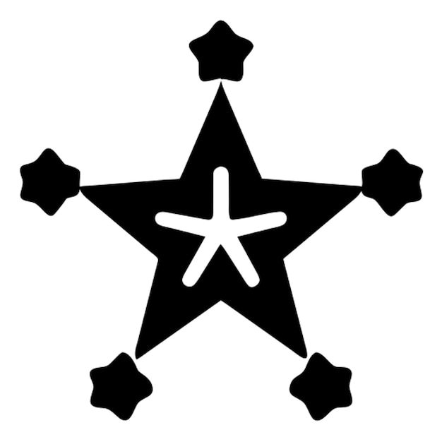 Vector sheriff star pictogram