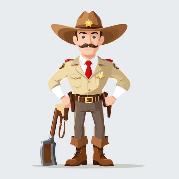 Sheriff vector on white background