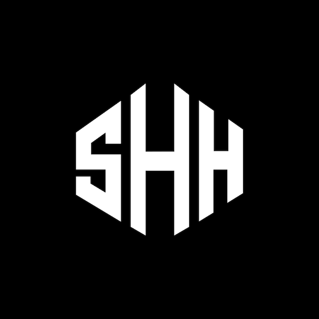 Vector shh letter logo design with polygon shape shh polygon and cube shape logo design shh hexagon vector logo template white and black colors shh monogram business and real estate logo