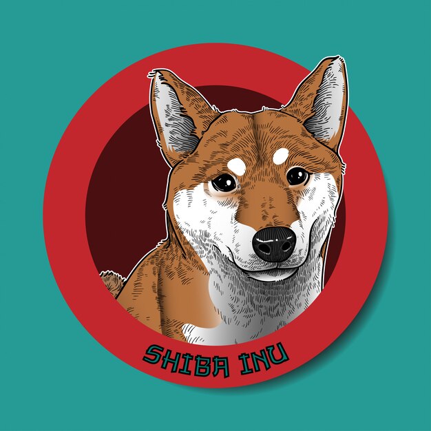 Shiba inu colored version