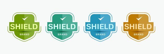 Shied logo bedrijf Badge schild beveiligingsontwerp Schild icoon