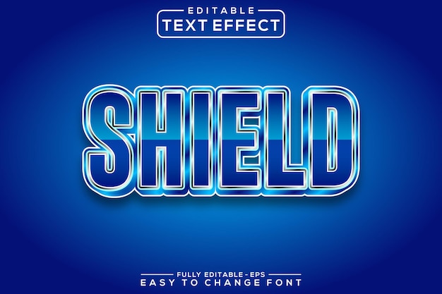 Shield 3d text effect editable