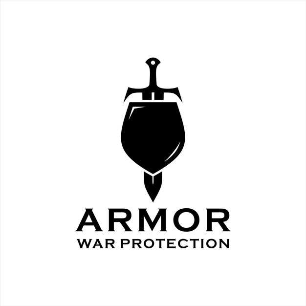 Shield Armor Sword logo design inspiration.