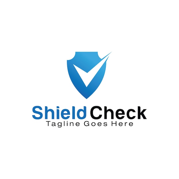 Shield Check logo design template