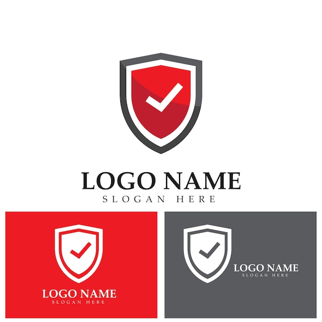 Scudo segno di spunta logo design modello