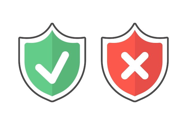 Shield check security icon vector illustration