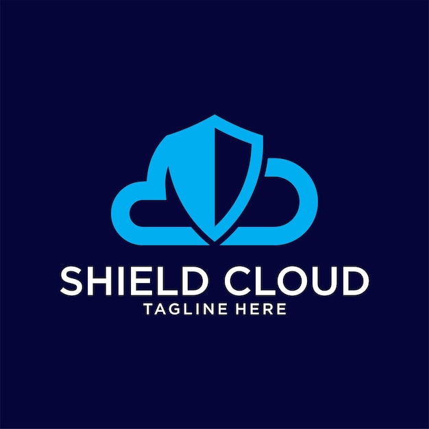 Vector shield cloud logo inspiration