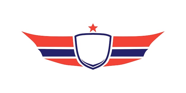 Vettore emblema dello scudo con le stelle