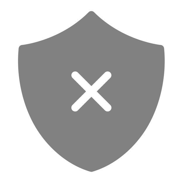 Vector shield fail icon vector image can be used for ui