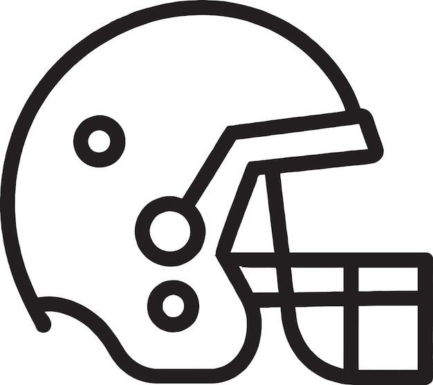 Vector the shield of the game sports helmet icon design