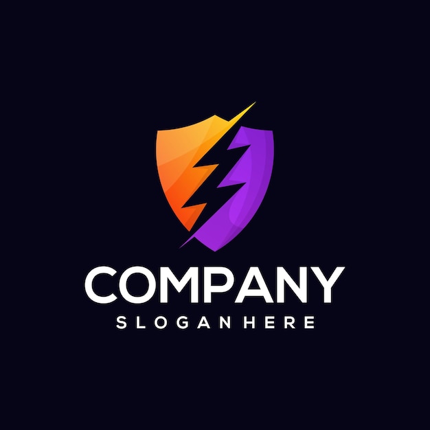 shield gradient logo design