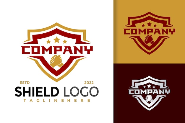 Vector shield guardian logo design vector illustration template