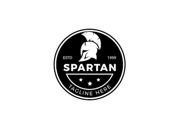 shield and helmet of the Spartan warrior symbol, emblem. Spartan helmet logo