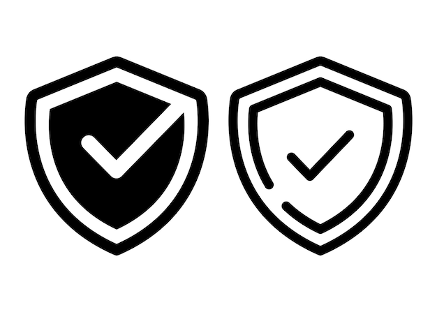 Vector shield icon design template isolated illustration