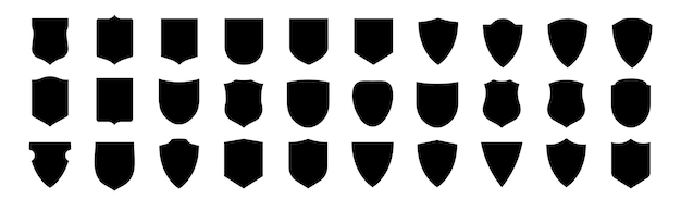 shield icon Shield set Vector illustration