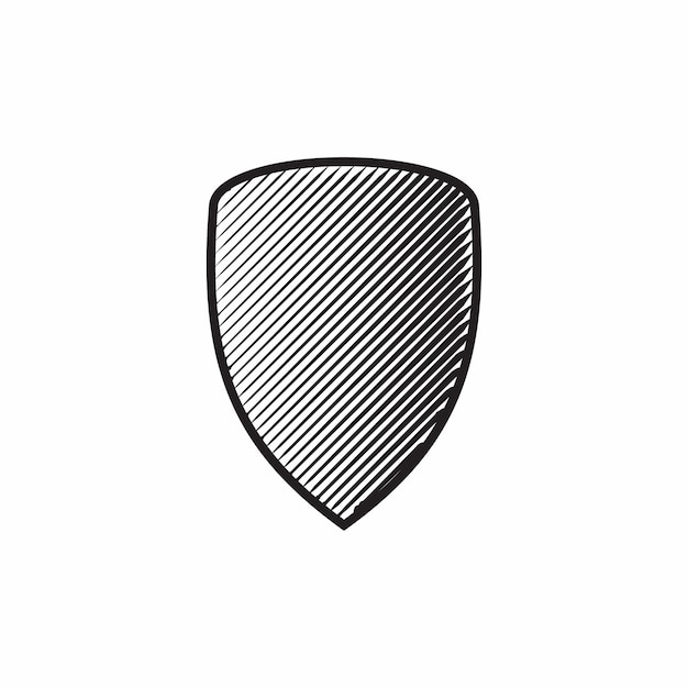 Shield icon in simple style isolated on white background War symbol