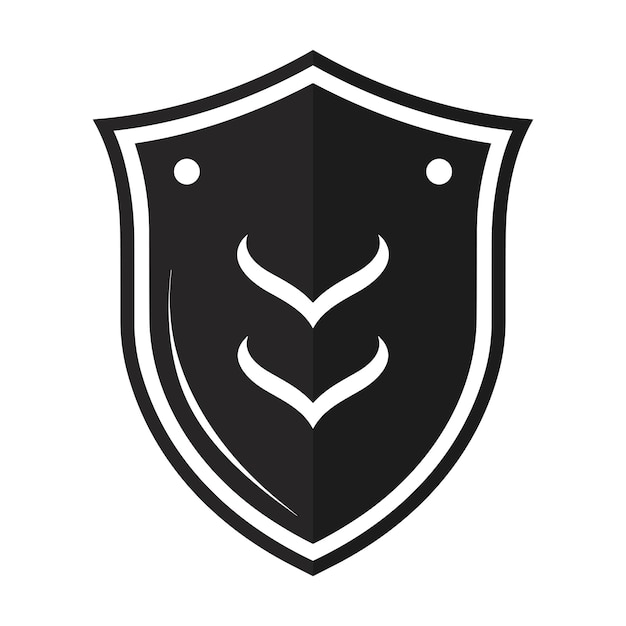 A shield isolated Black silhouette