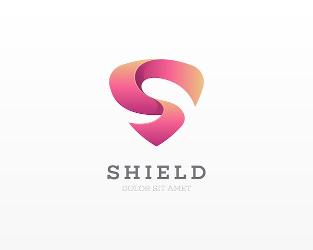 Shield letter s logo