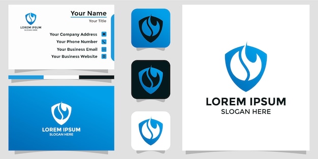 Вектор Логотип shield и фирменная карточка