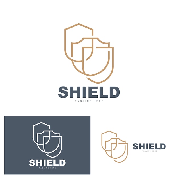 Shield logo antivirus protection security vector simple gaming logo shield design