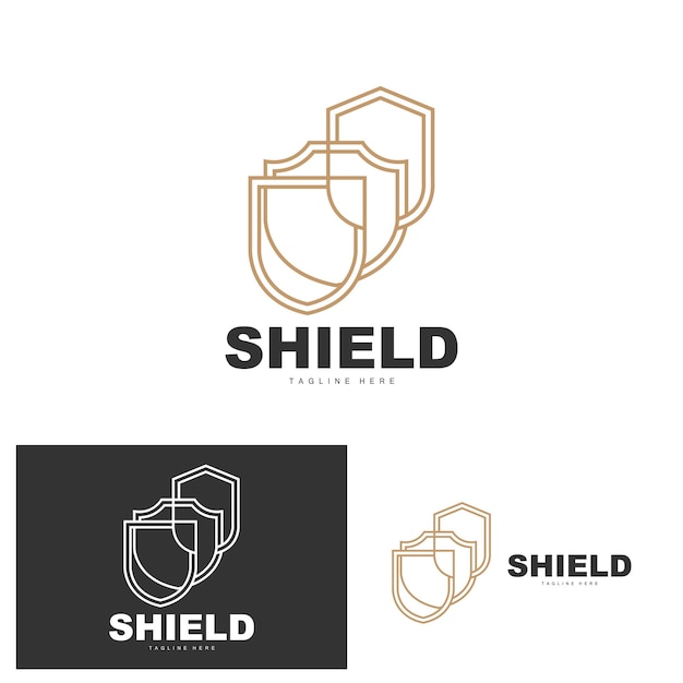 Shield logo antivirus protection security vector simple gaming logo shield design