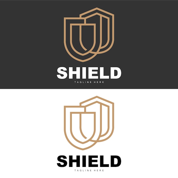 Shield Logo Antivirus Protection Security Vector Simple Gaming Logo Shield Design