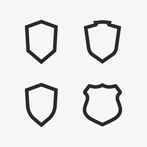 shield logo design vectorshield emblem logo templatelogosymbol iconvector