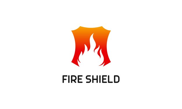 Vector shield logo designs vector, fire shield logo designs concept vector