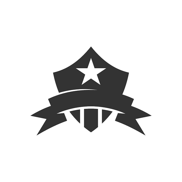 shield logo template icon illustration brand identity isolated and flat illustration vector graphic