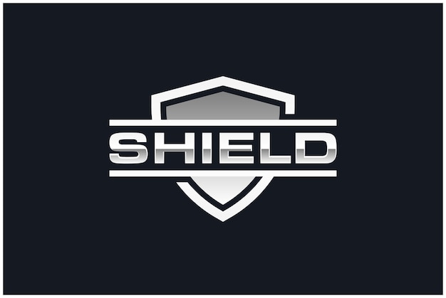 Vector shield logo template isolated