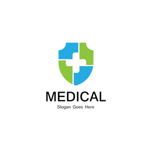 Shield Medical Logo Vector Template