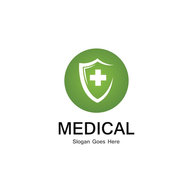 Shield Medical Logo Vector Template