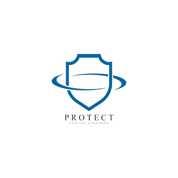 Shield protector logo icon illustration