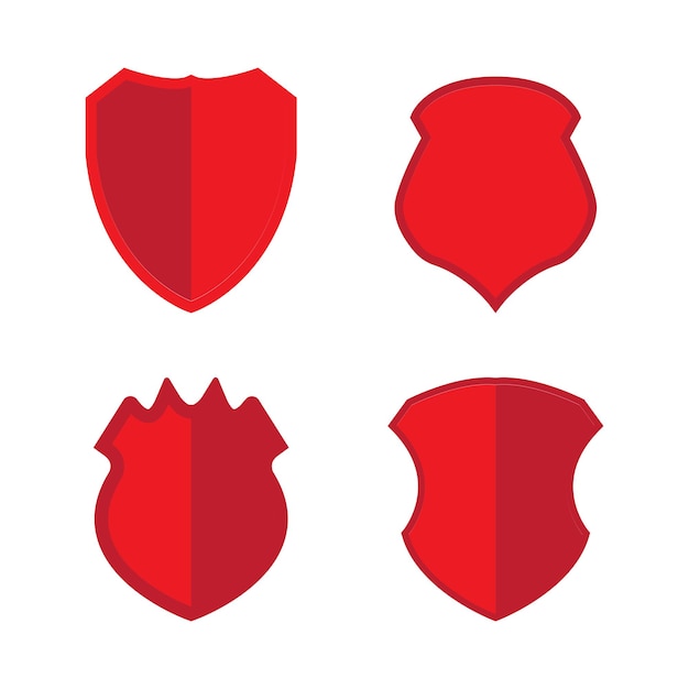 Щит красный логотип безопасности вектор