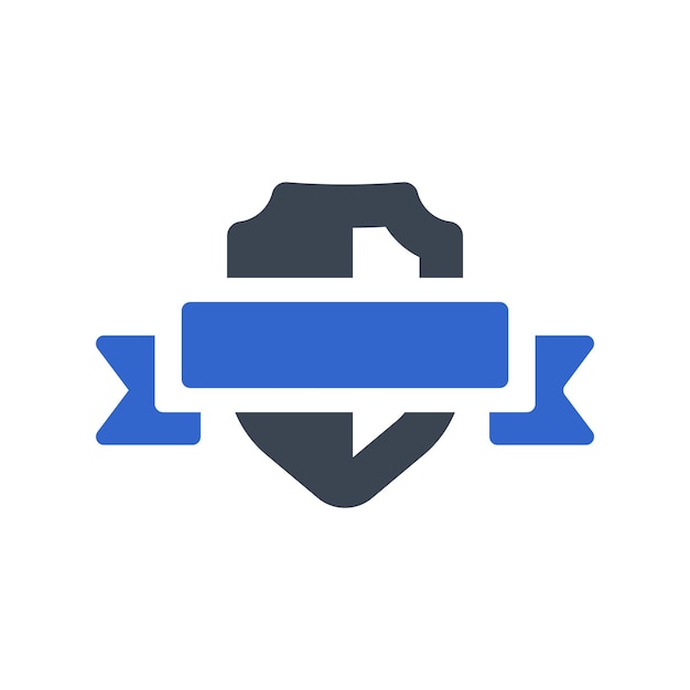 Vector shield ribbon icon