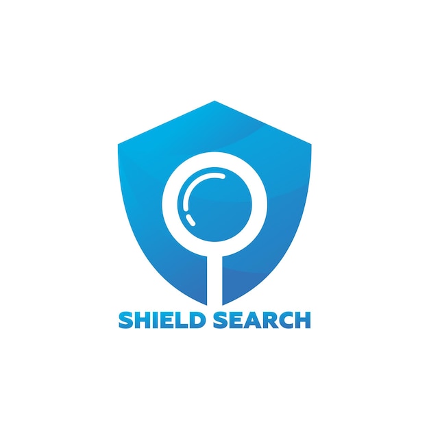 Scudo ricerca logo modello design vettore, emblema, concetto di design, simbolo creativo, icona
