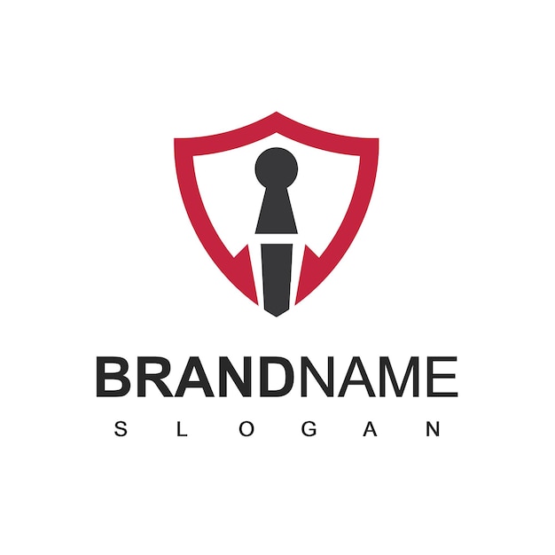 Shield secure logo template