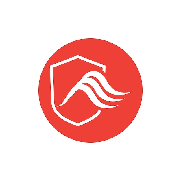 Логотип безопасности щита и дизайн векторной иллюстрации символов