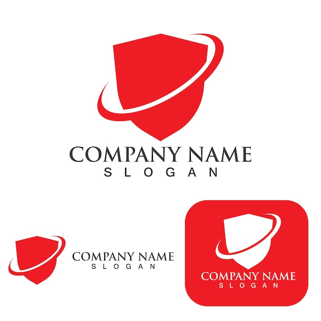shield security logo template vector icon illustration