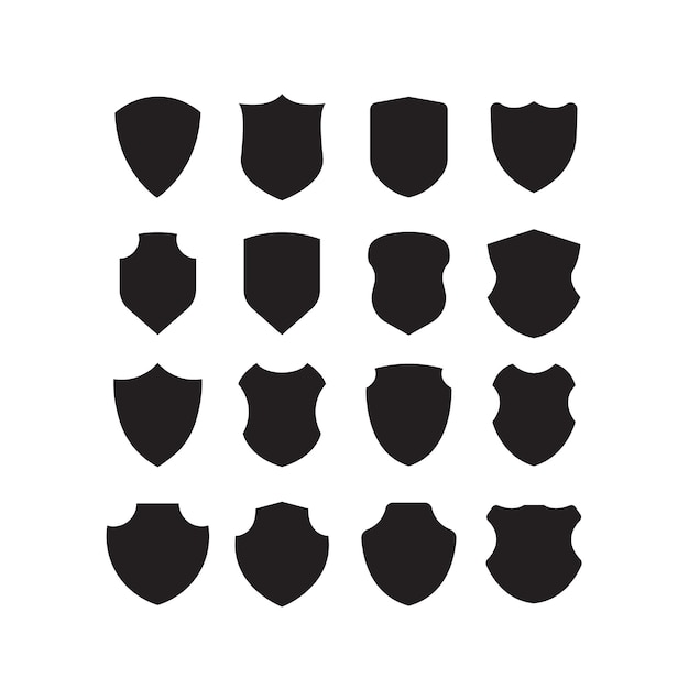 Vector shield shape icon design vector