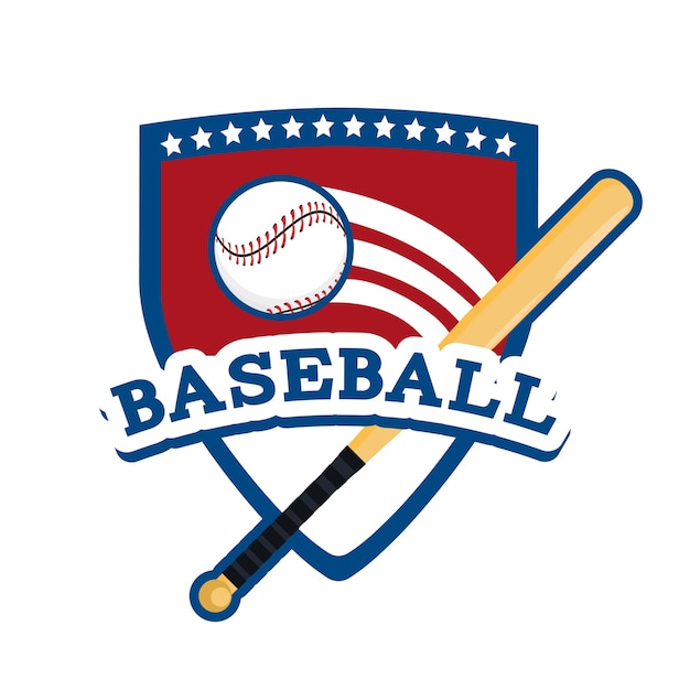 Shield sticker to baseball sport game