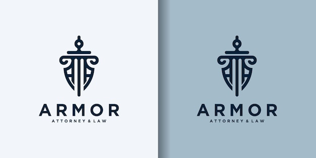 Shield sword law firm security company logo designs