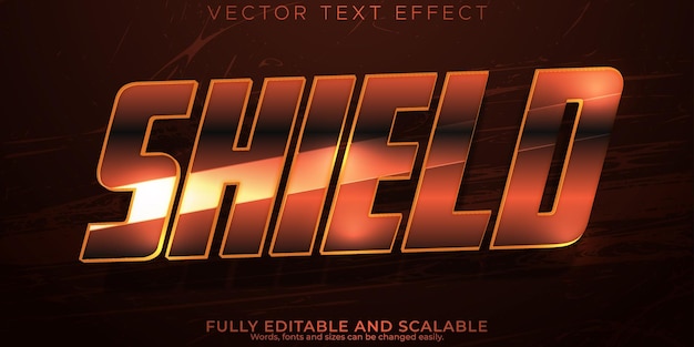 Shield text effect editable game and movie text style