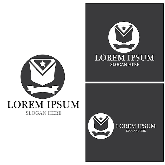 shield war logo template vector