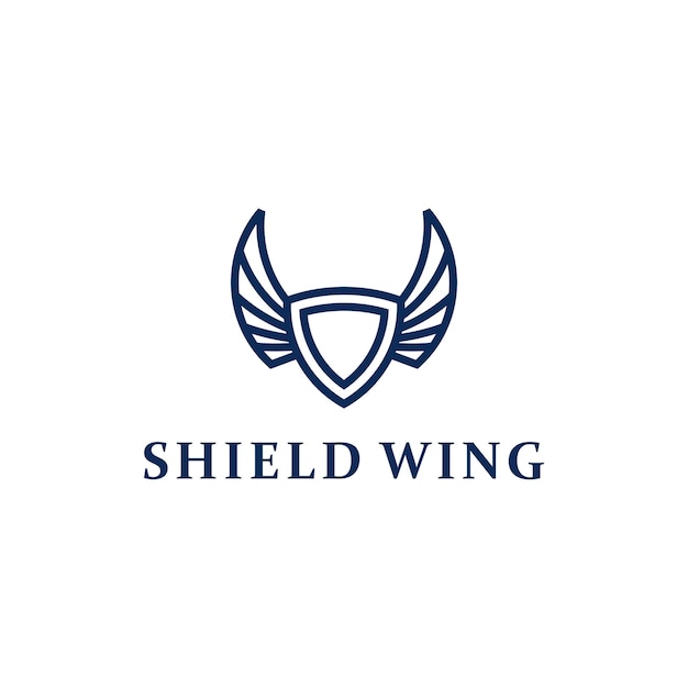 Shield Wing Protect Symbol Logo Design