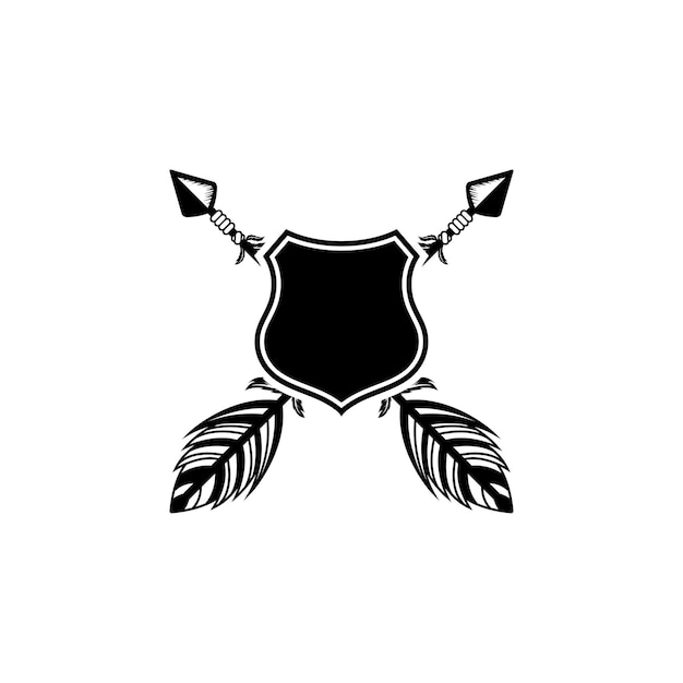 Shield with arrows design