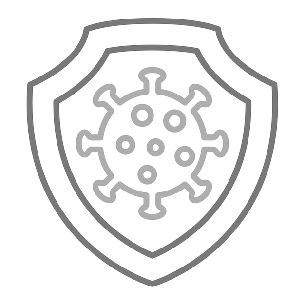 Vector a shield with a gears and a shield with a white background