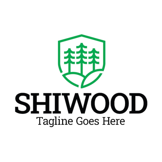 Shield Wood -Pine Logo